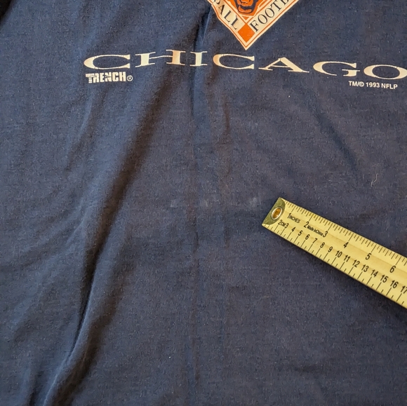Vintage Trench Chicago Bears T Shirt Mens XL 1993 Single Stitch Made In USA NFL - Picture 9 of 9